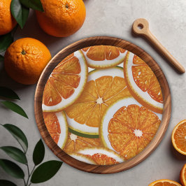 Modern Elegant Citrus Sinaasappel Baby shower Papieren Bordje