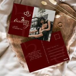 Modern Elegant Classic Chic Valentine's Photopop Folie Feestdagen Briefkaart