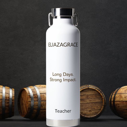 Modern Elegant Classic Custom Teacher Long Day Waterfles
