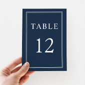 Modern Elegant Classic Navy Blue Wedding Kaart