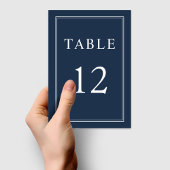 Modern Elegant Classic Navy Blue Wedding Kaart