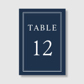 Modern Elegant Classic Navy Blue Wedding Kaart