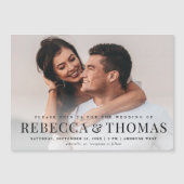 Modern Elegant Classic Photo Wedding Magnetische Uitnodiging (Voorkant)