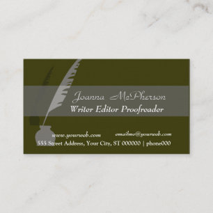 Modern Elegant Classy Black  Pen Visitekaartje