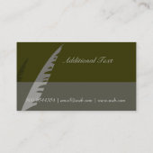 Modern Elegant Classy Black  Pen Visitekaartje (Achterkant)