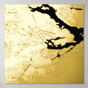 Modern Elegant Classy Geschenkaart van Stockholm Z Folie Afdrukken