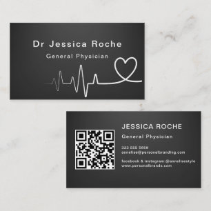 Modern Elegant Classy Medical Doctor Kantoor zwart Visitekaartje