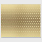 Modern Elegant Classy Polka Dots on Gold Cadeaupapier (Vlak)