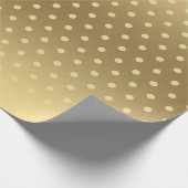 Modern Elegant Classy Polka Dots on Gold Cadeaupapier (Hoek)