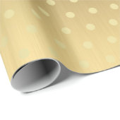 Modern Elegant Classy Polka Dots on Gold Cadeaupapier (Rol Hoek)