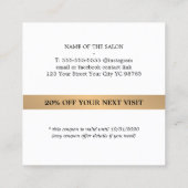 Modern Elegant Clean Loyalyt Coupon Schoonheidssal Klantenkaartje (Achterkant)