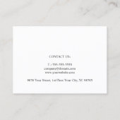 Modern Elegant Clean Seeds Foto Nutritionist Visitekaartje (Achterkant)