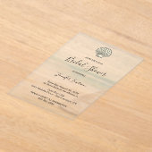 Modern Elegant Coastal Bridal Shower  Acryl Uitnodigingen (Laagn)