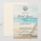 Modern Elegant Coastal Bridal Shower  Kaart (Voorkant / Achterkant)