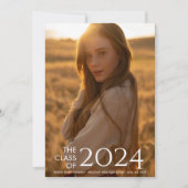 Modern Elegant College of High School Afstuderen Aankondiging (Voorkant)