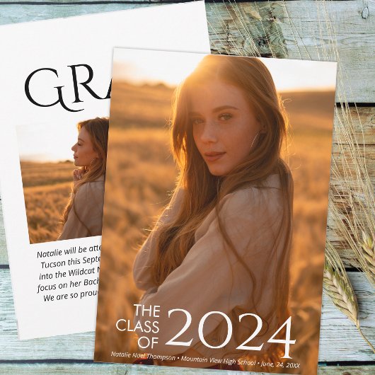 Modern Elegant College of High School Afstuderen Aankondiging