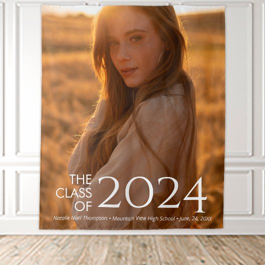 Modern Elegant College of High School Afstuderen Wandkleed