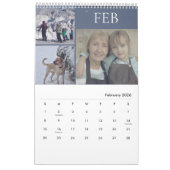 Modern Elegant Color Family Photo Calendar Kalender (Feb 2026)