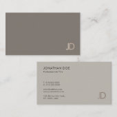 Modern Elegant Color Harmony Professioneel Monogra Visitekaartje (Voorkant / Achterkant)