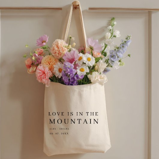 Modern Elegant Colorado Welkom bruiloft Tote Bag