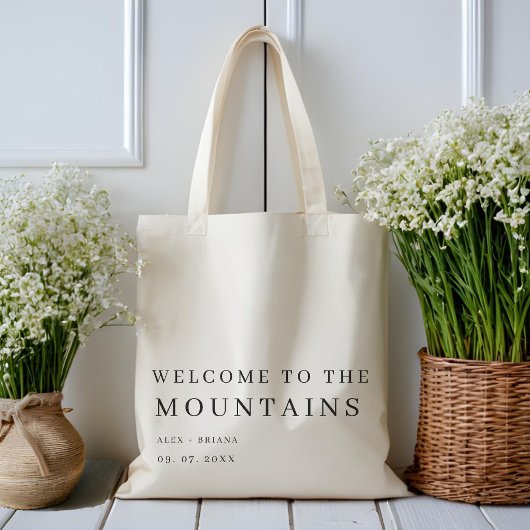 Modern Elegant Colorado Welkom bruiloft Tote Bag