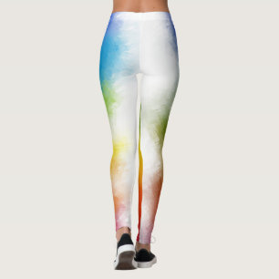 Modern Elegant Colorful Red Blue Yellow Green Leggings