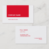 Modern Elegant Company Red Visitekaartje (Voorkant / Achterkant)