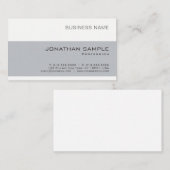 Modern Elegant Company Sleek Plain Trendy Visitekaartje (Voorkant / Achterkant)
