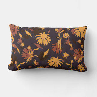 Modern Elegant Coneflowers Yellow Oranje Dark Grey Kussen