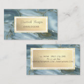 Modern Elegant Cool Marble, Lijst Jewelry Designer Visitekaartje (Voorkant / Achterkant)
