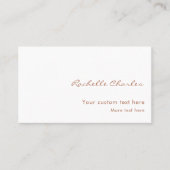 Modern Elegant Copper QR Code Professional  Visitekaartje (Voorkant)