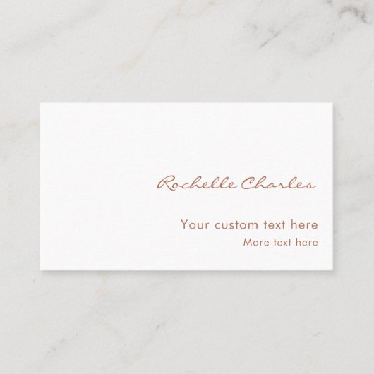 Modern Elegant Copper QR Code Professional  Visitekaartje (Voorkant)