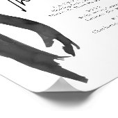 Modern Elegant Coquette Zwart Bow Het Bar Sign Poster (Hoek)