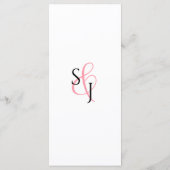 Modern Elegant Coral Pink Wedding Menu (Achterkant)