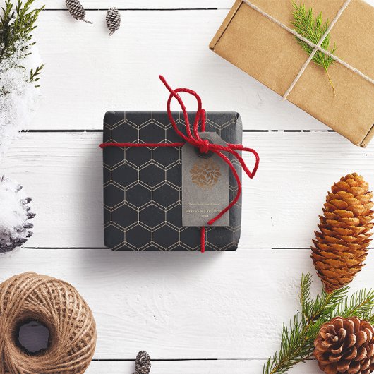 Modern Elegant Corporate Kerstmis Cadeaulabel