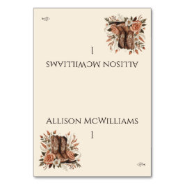 Modern Elegant Country Western- Flowers-Fish Kaart