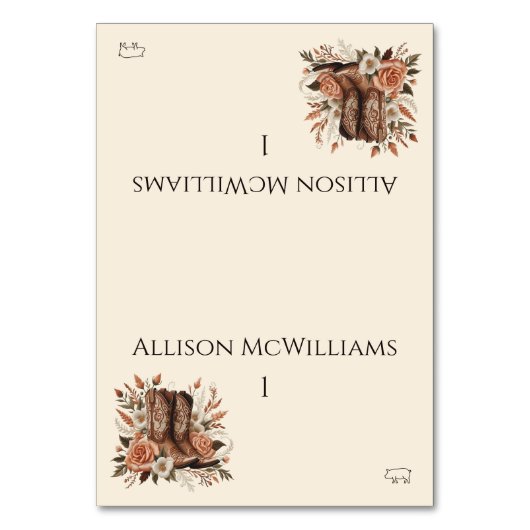 Modern Elegant Country Western- Flowers-Pork icoon Kaart (Voorkant)