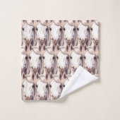 Modern, Elegant, Country White Horses  Bad Handdoek (Wasdoekje)