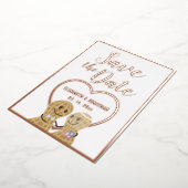 Modern Elegant Couple Photo Wedding Save the Date Folie Uitnodiging (Gedraaid)