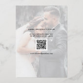 Modern Elegant Couple Photo Wedding Save the Date Folie Uitnodiging (Achterkant)