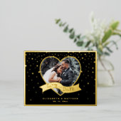 Modern Elegant Couple Photo Wedding Save the Date Folie Uitnodiging Briefkaart (Staand Voorkant)