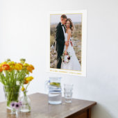 Modern Elegant Couple Wedding Photo Gold Folie Afdrukken (Laag (Keuken))