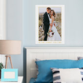 Modern Elegant Couple Wedding Photo Gold Folie Afdrukken (Insitu (Slaapkamer))