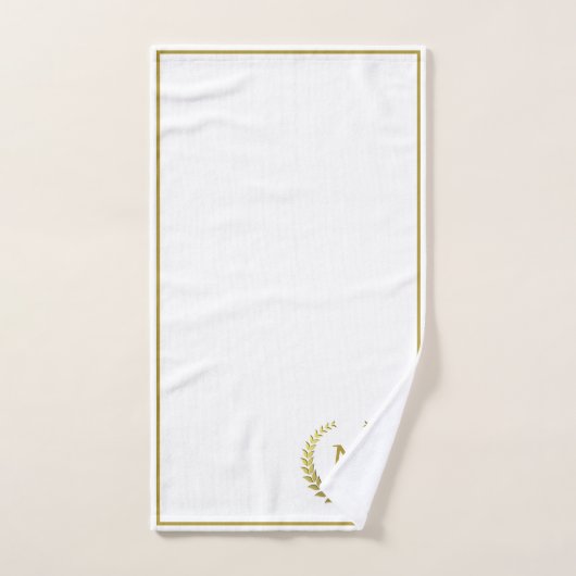 Modern Elegant Cream Gold Chic Monogramed Bad Handdoek (Handdoek)