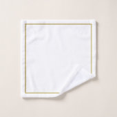 Modern Elegant Cream Gold Chic Monogramed Bad Handdoek (Wasdoekje)