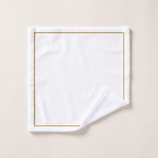Modern Elegant Cream Gold Chic Monogramed Bad Handdoek (Wasdoekje)