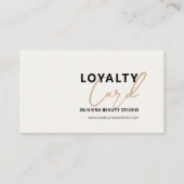 Modern Elegant Cream & Yellow Typography Klantenkaartje (Voorkant)