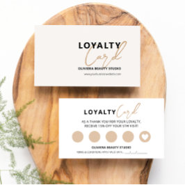 Modern Elegant Cream & Yellow Typography Klantenkaartje