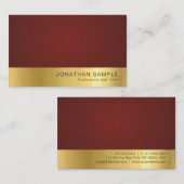 Modern Elegant Creatief Goud Premium Zijde Luxe Visitekaartje (Voorkant / Achterkant)