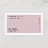 Modern elegant Creative Trendy Roos Colour Design Visitekaartje (Achterkant)